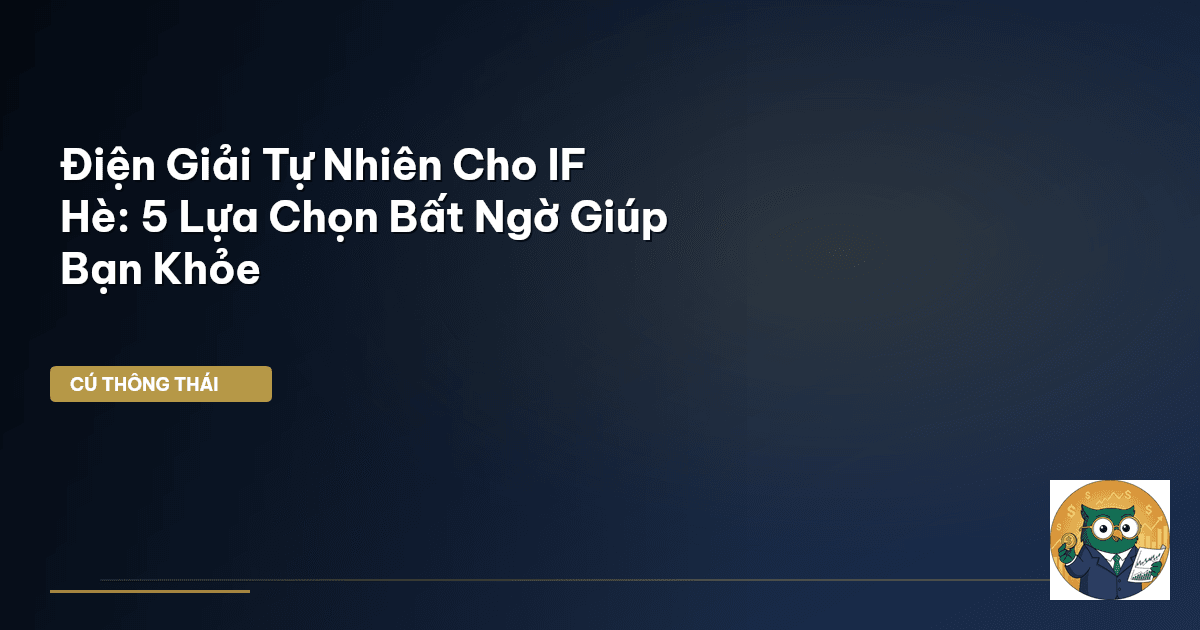 Điện Giải Tự Nhiên Cho IF Hè: 5 Lựa Chọn Bất Ngờ Giúp Bạn Khỏe