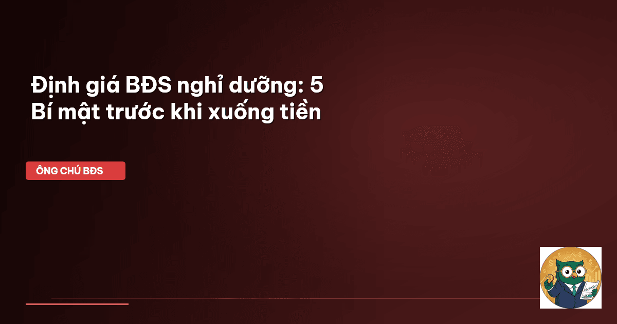 định giá BĐS nghỉ dưỡng