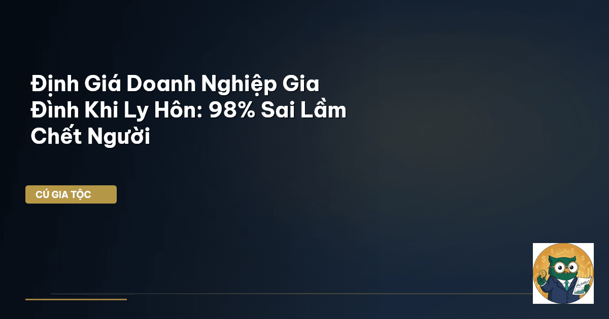 Định Giá Doanh Nghiệp Gia Đình Khi Ly Hôn: 98% Sai Lầm Chết Người