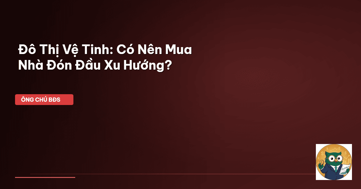 Đô Thị Vệ Tinh: Có Nên Mua Nhà Đón Đầu Xu Hướng?