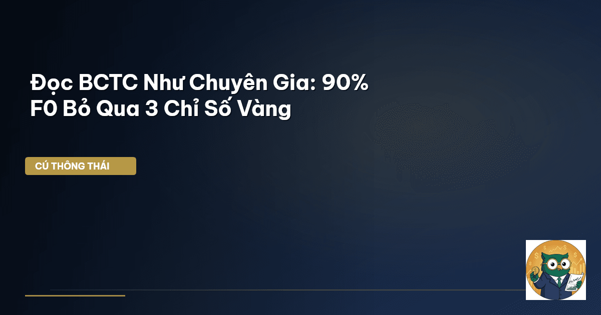 Đọc BCTC Như Chuyên Gia: 90% F0 Bỏ Qua 3 Chỉ Số Vàng