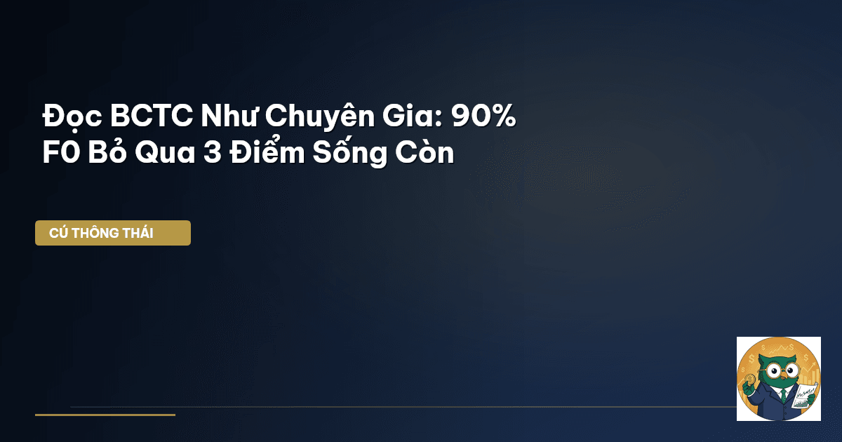 Đọc BCTC Như Chuyên Gia: 90% F0 Bỏ Qua 3 Điểm Sống Còn
