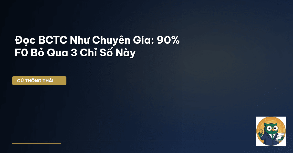 Đọc BCTC Như Chuyên Gia: 90% F0 Bỏ Qua 3 Chỉ Số Này