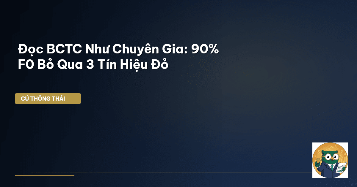 Đọc BCTC Như Chuyên Gia: 90% F0 Bỏ Qua 3 ‘Tín Hiệu Đỏ’