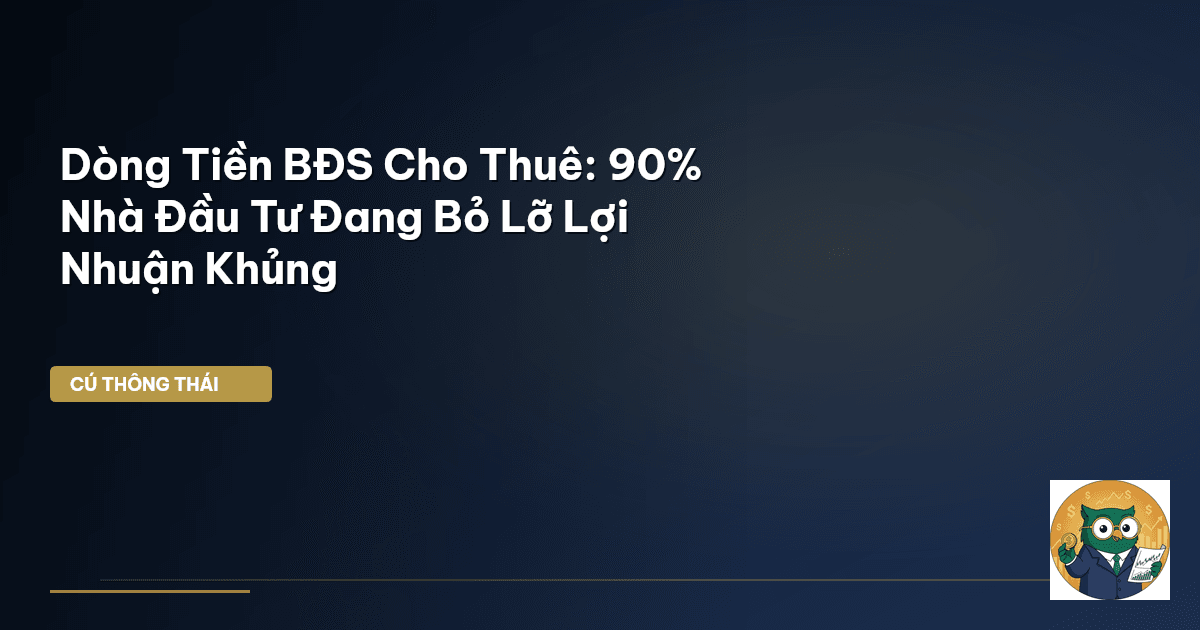 Dòng Tiền BĐS Cho Thuê: 90% Nhà Đầu Tư Đang Bỏ Lỡ Lợi Nhuận Khủng