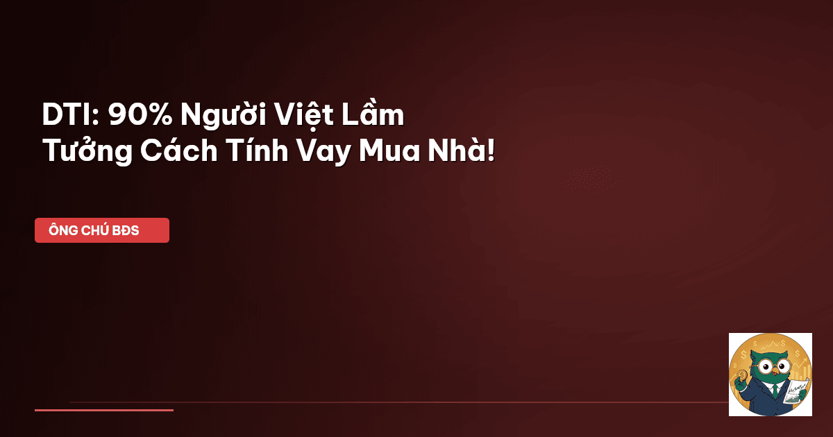 DTI: 90% Người Việt Lầm Tưởng Cách Tính Vay Mua Nhà!