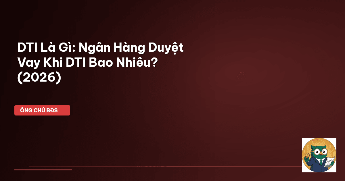 DTI Là Gì: Ngân Hàng Duyệt Vay Khi DTI Bao Nhiêu? (2026)