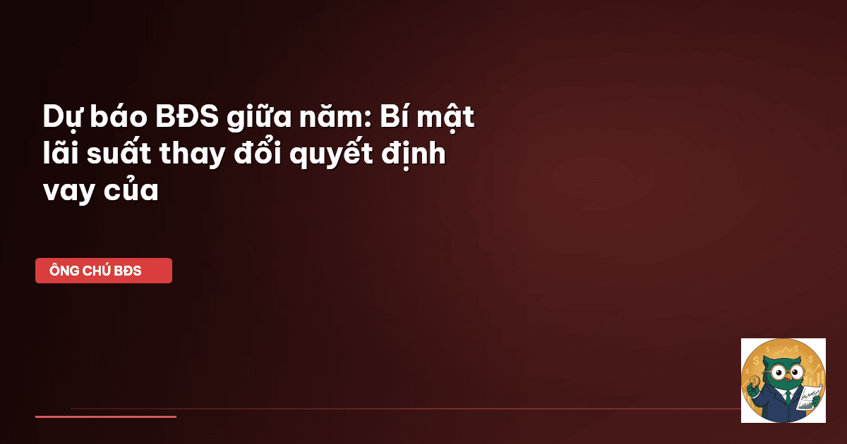 Dự báo BĐS giữa năm: Bí mật lãi suất thay đổi quyết định vay của