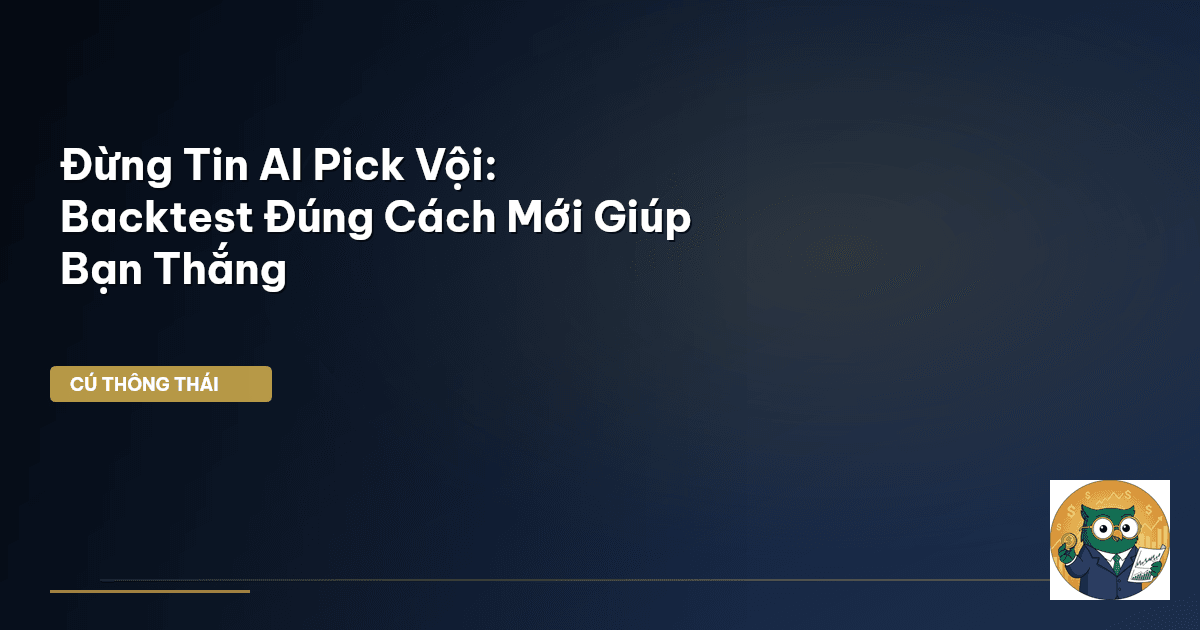 Đừng Tin AI Pick Vội: Backtest Đúng Cách Mới Giúp Bạn Thắng