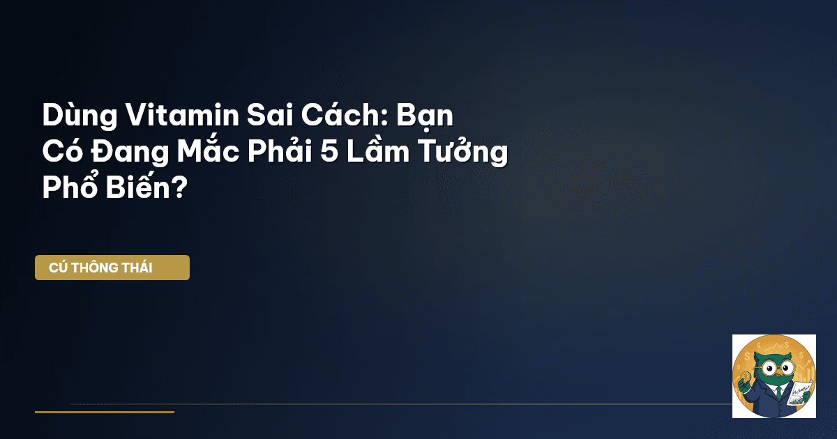 Dùng Vitamin Sai Cách: Bạn Có Đang Mắc Phải 5 Lầm Tưởng Phổ Biến?