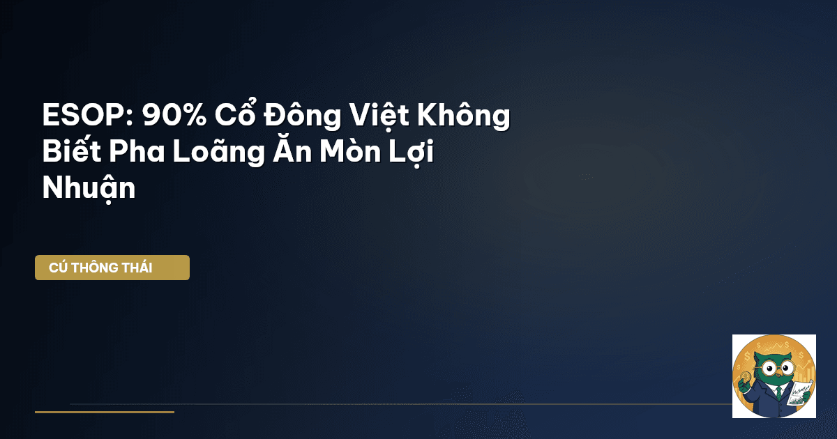 ESOP: 90% Cổ Đông Việt Không Biết Pha Loãng Ăn Mòn Lợi Nhuận