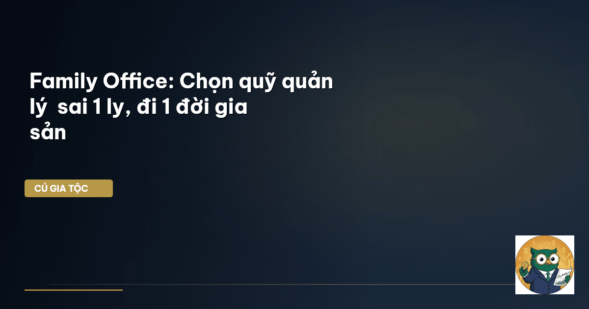 Family Office: Chọn quỹ quản lý – sai 1 ly, đi 1 đời gia sản