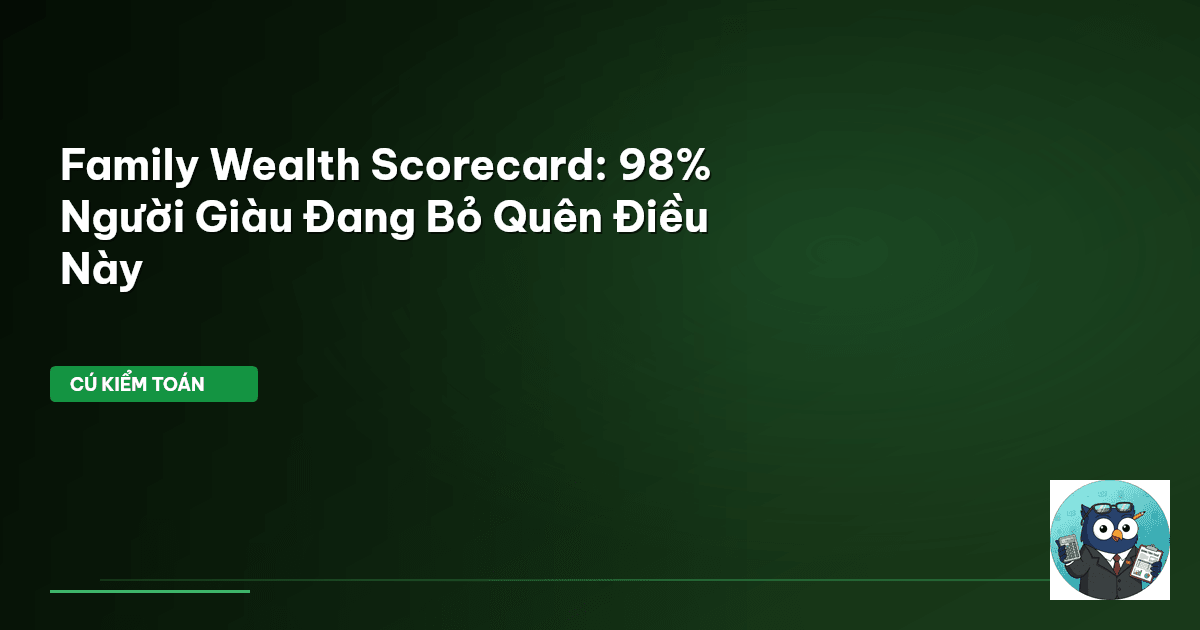 family wealth scorecard