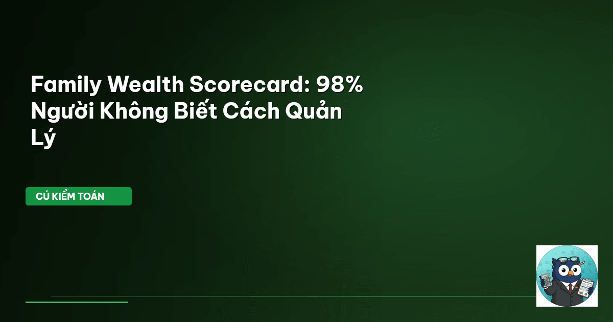 family wealth scorecard