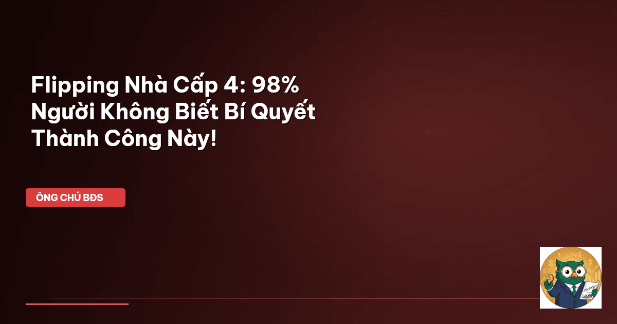 flipping nhà cấp 4