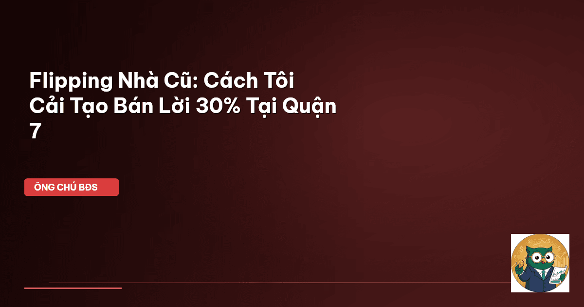 flipping nhà cũ