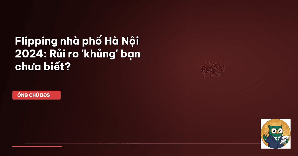 flipping nhà phố Hà Nội