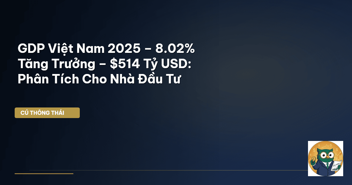 GDP Việt Nam 2025 – 8.02% Tăng Trưởng – $514 Tỷ USD: Phân Tích Cho Nhà Đầu Tư