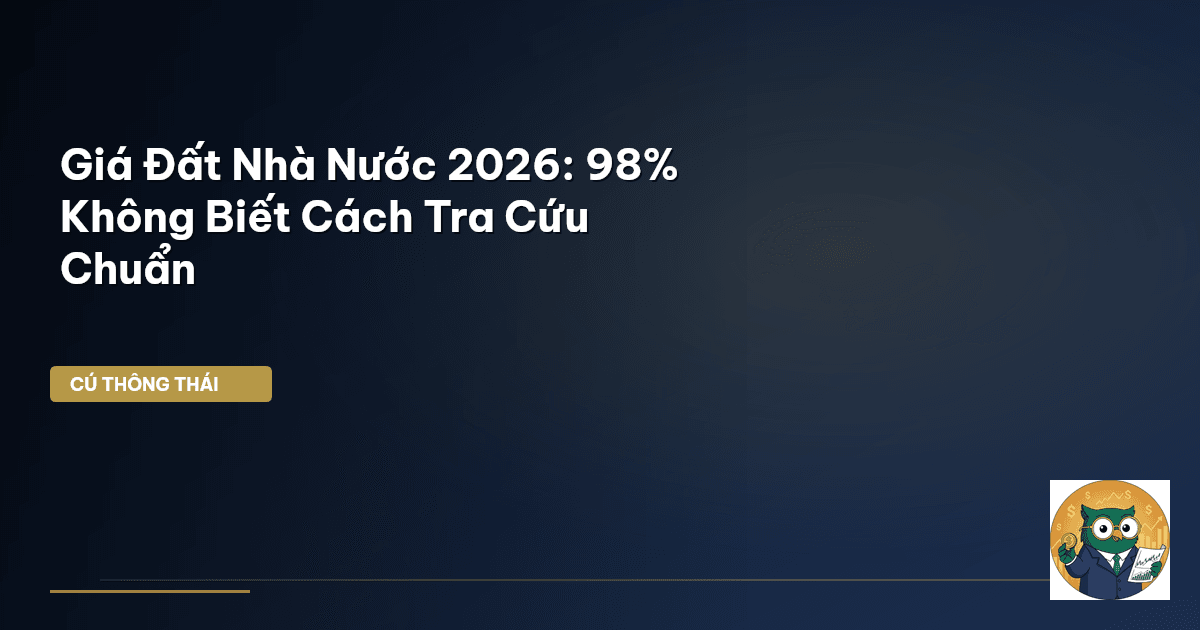 Giá Đất Nhà Nước 2026: 98% Không Biết Cách Tra Cứu Chuẩn