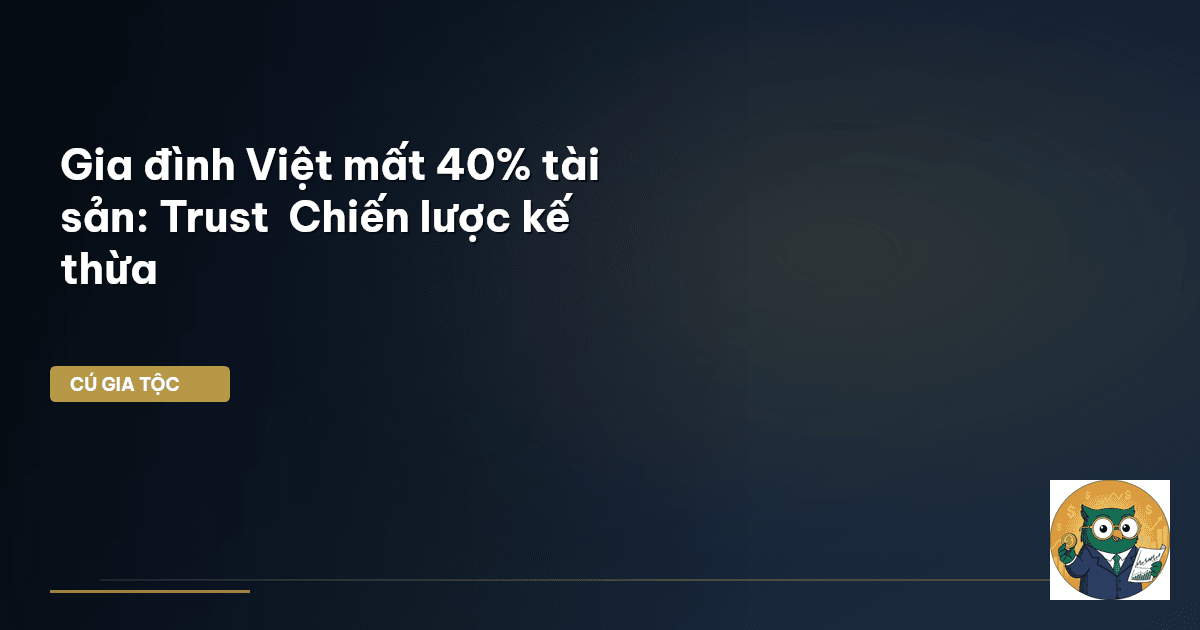 Gia đình Việt mất 40% tài sản: Trust & Chiến lược kế thừa