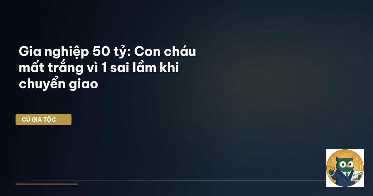 Gia nghiệp 50 tỷ: Con cháu mất trắng vì 1 sai lầm khi chuyển giao