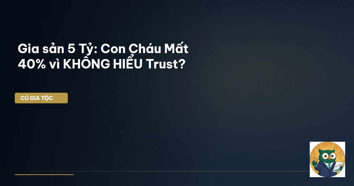 Gia sản 5 Tỷ: Con Cháu Mất 40% vì KHÔNG HIỂU Trust?