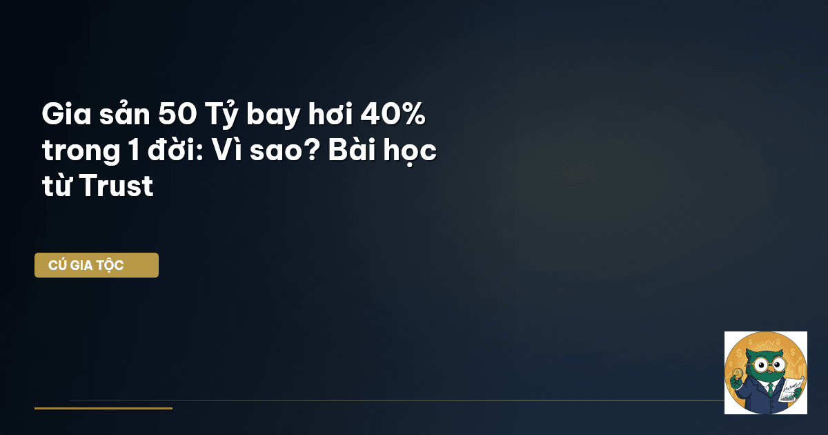 Gia sản 50 Tỷ “bay hơi” 40% trong 1 đời: Vì sao? Bài học từ Trust