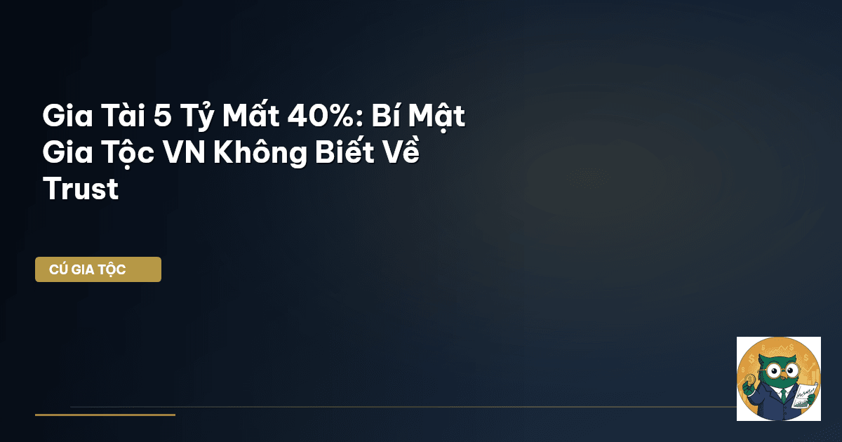 Gia Tài 5 Tỷ Mất 40%: Bí Mật Gia Tộc VN Không Biết Về Trust