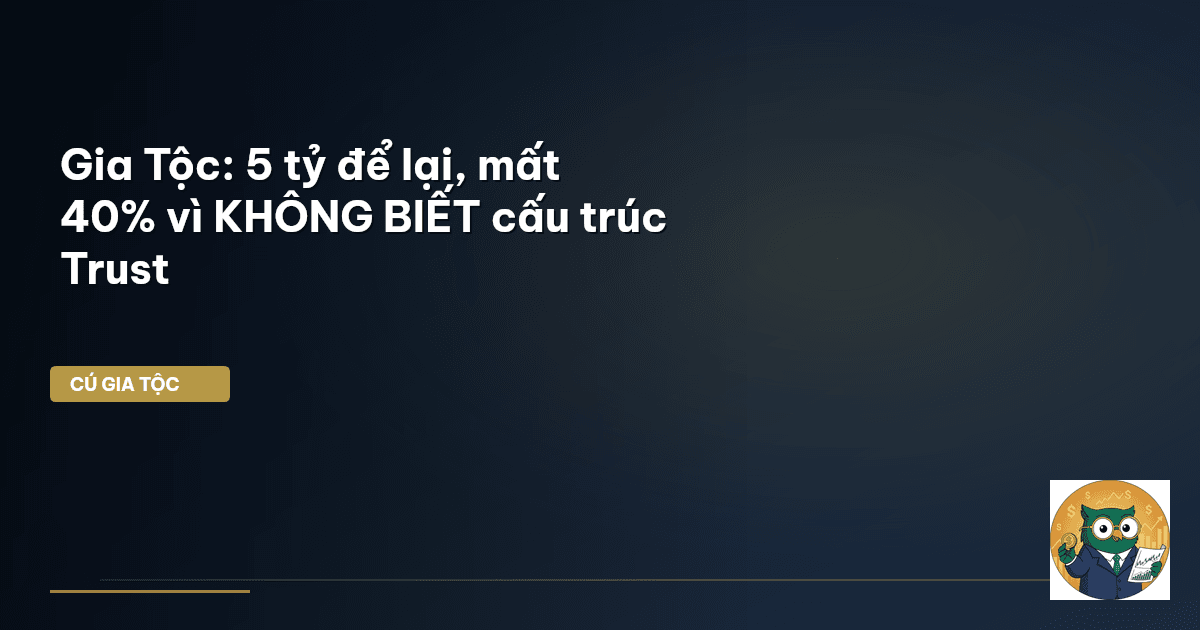 Gia Tộc: 5 tỷ để lại, mất 40% vì KHÔNG BIẾT cấu trúc Trust