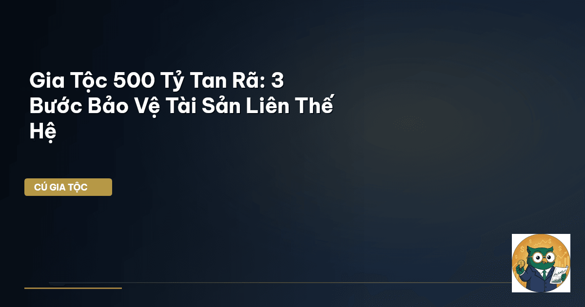 Gia Tộc 500 Tỷ Tan Rã: 3 Bước Bảo Vệ Tài Sản Liên Thế Hệ