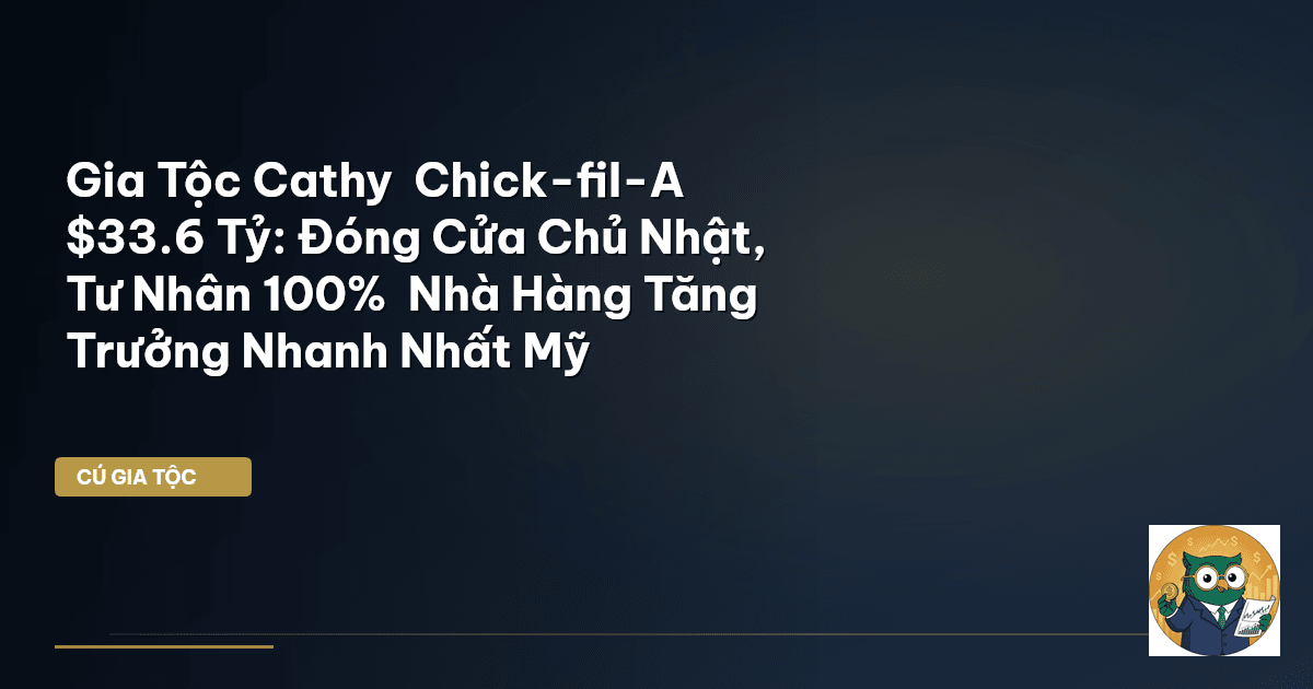 Gia Tộc Cathy – Chick-fil-A $33.6 Tỷ: Đóng Cửa Chủ Nhật, Tư Nhân 100% – Nhà Hàng Tăng Tr
