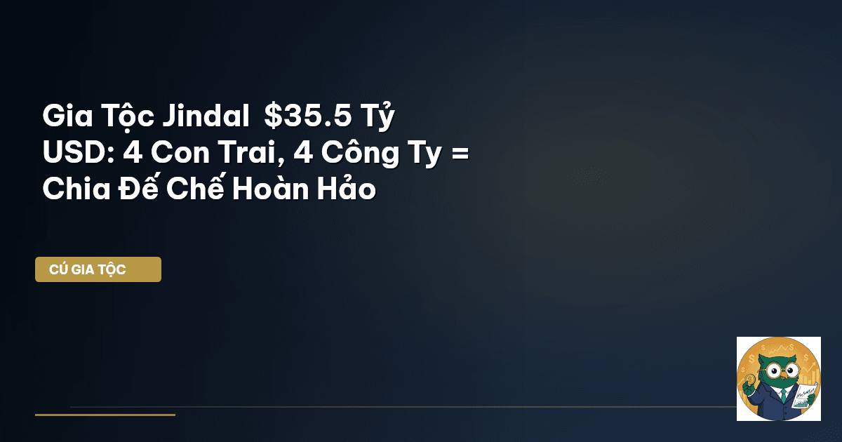 Gia Tộc Jindal – $35.5 Tỷ USD: 4 Con Trai, 4 Công Ty = Chia Đế Chế Hoàn Hảo