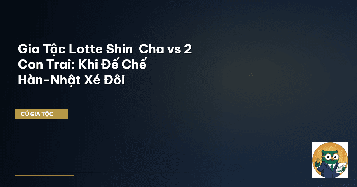 Gia Tộc Lotte Shin – Cha vs 2 Con Trai: Khi Đế Chế Hàn-Nhật Xé Đôi