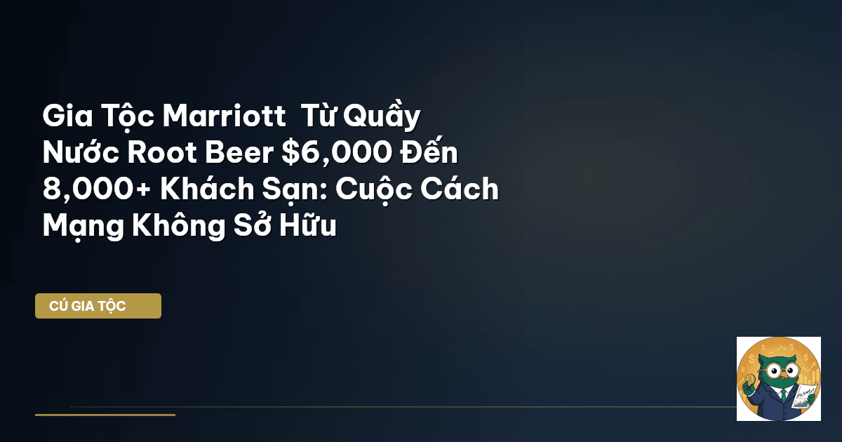 Gia Tộc Marriott – Từ Quầy Nước Root Beer $6,000 Đến 8,000+ Khách Sạn: Cuộc Cách Mạng “K