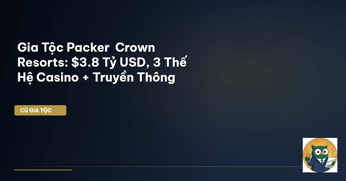 Gia Tộc Packer – Crown Resorts: $3.8 Tỷ USD, 3 Thế Hệ Casino + Truyền Thông