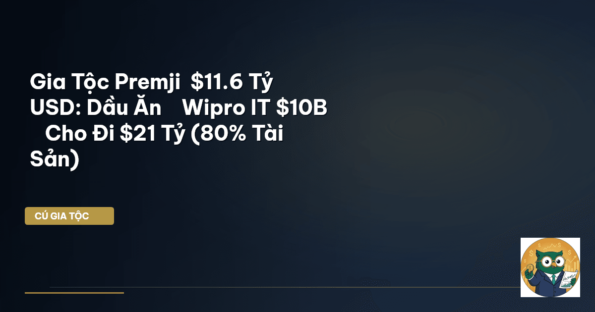 Gia Tộc Premji – $11.6 Tỷ USD: Dầu Ăn → Wipro IT $10B → Cho Đi $21 Tỷ (80% Tài Sản)