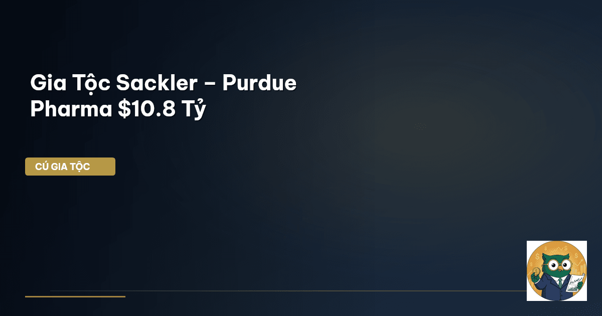 Gia Tộc Sackler – Purdue Pharma $10.8 Tỷ