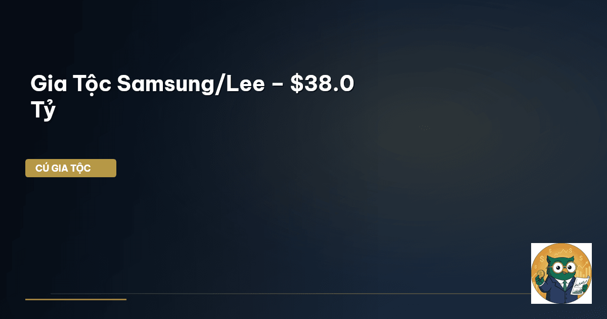 Gia Tộc Samsung/Lee – $38.0 Tỷ
