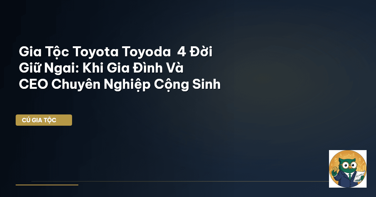 Gia Tộc Toyota Toyoda – 4 Đời Giữ Ngai: Khi Gia Đình Và CEO Chuyên Nghiệp Cộng Sinh