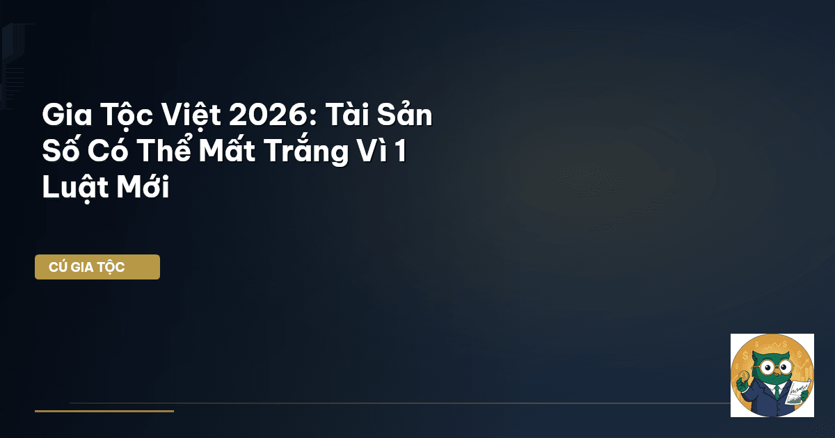 Gia Tộc Việt 2026: Tài Sản Số Có Thể Mất Trắng Vì 1 Luật Mới