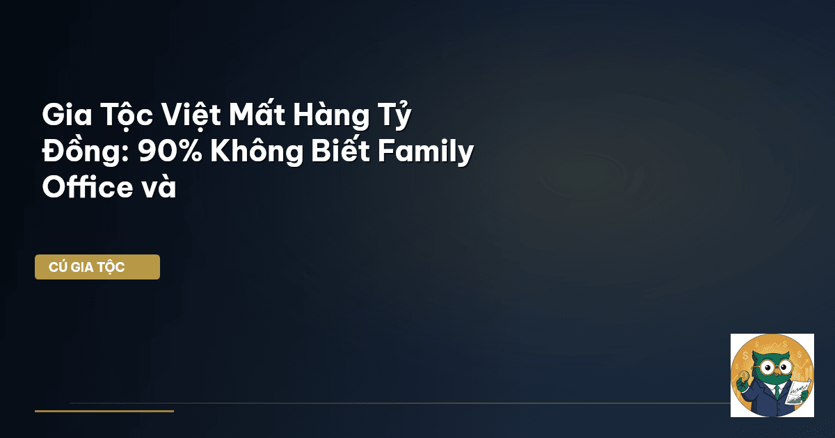 Gia Tộc Việt Mất Hàng Tỷ Đồng: 90% Không Biết Family Office và