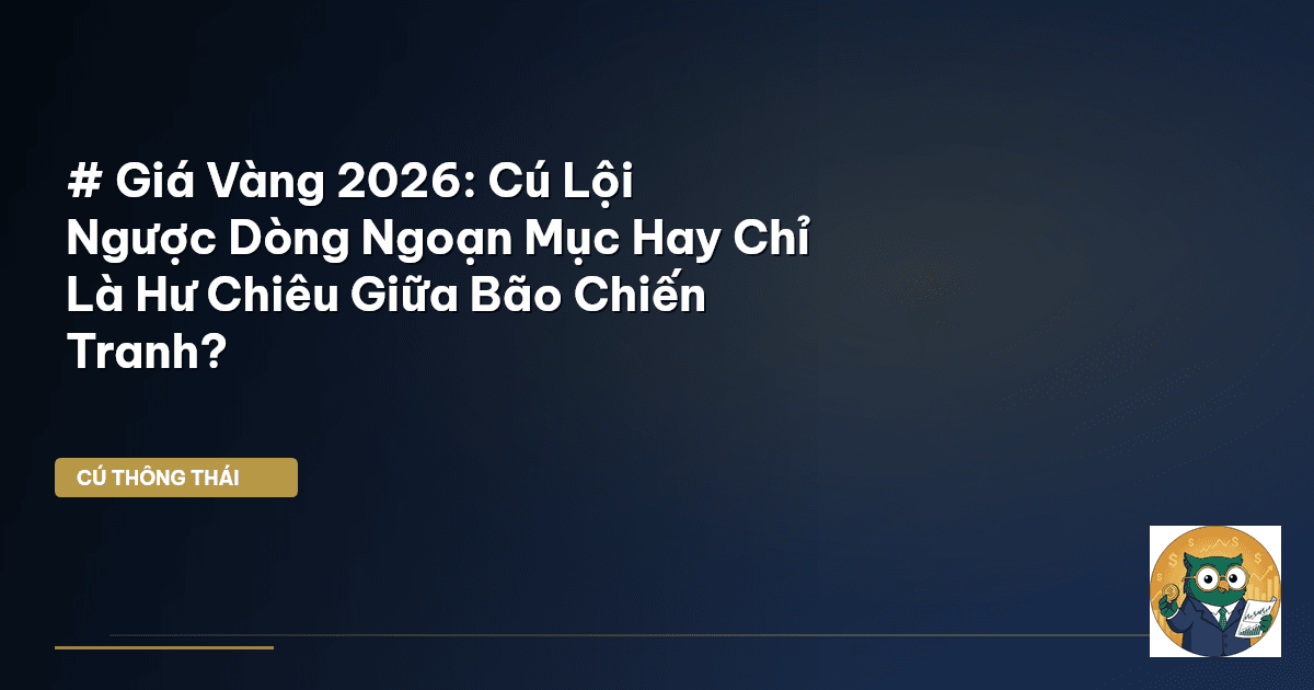 # Giá Vàng 2026: Cú Lội Ngược Dòng Ngoạn Mục Hay Chỉ Là Hư Chiêu Giữa Bão Chiến Tranh?