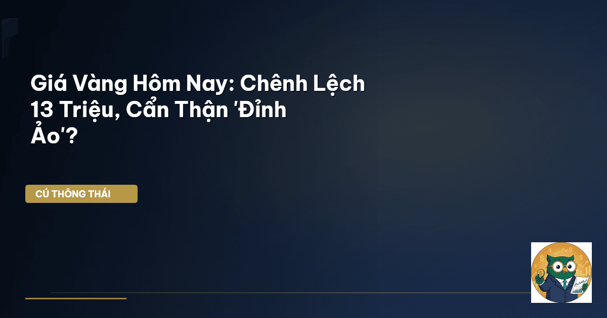 Giá Vàng Hôm Nay: Chênh Lệch 13 Triệu, Cẩn Thận 'Đỉnh Ảo'?