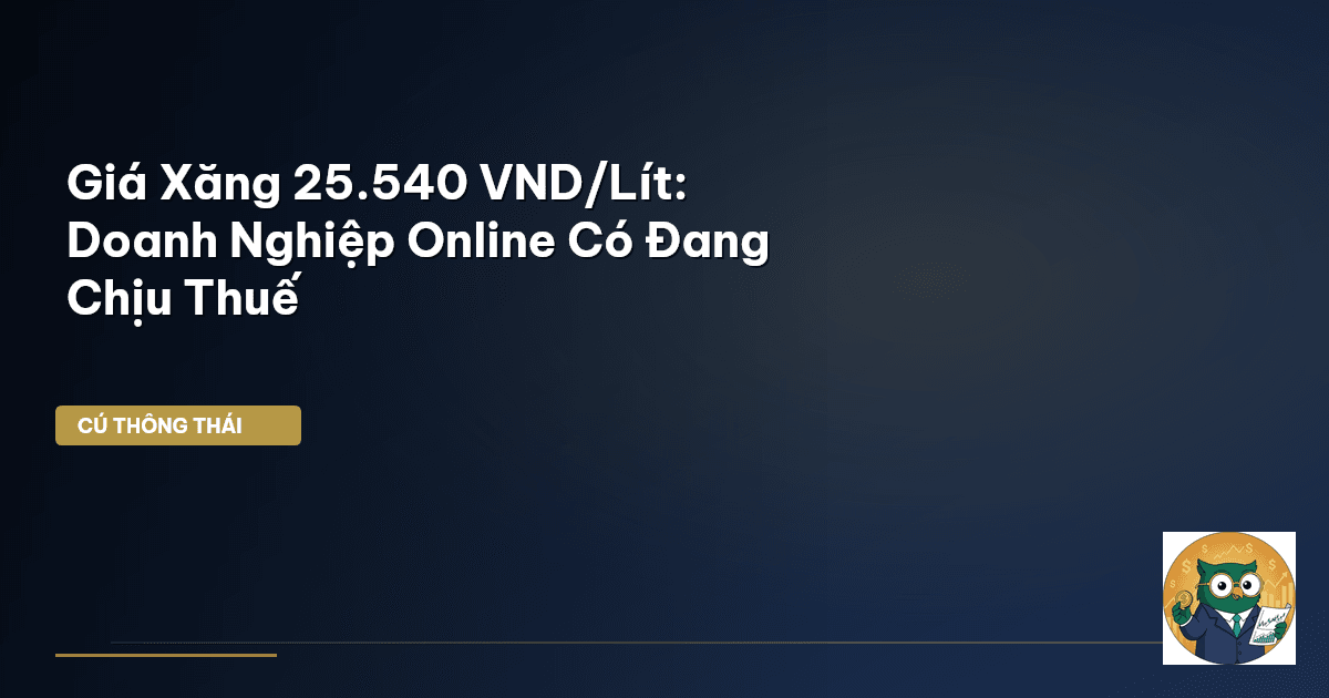 Giá Xăng 25.540 VND/Lít: Doanh Nghiệp Online Có Đang Chịu Thuế