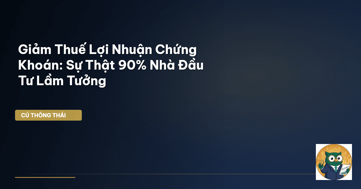 Giảm Thuế Lợi Nhuận Chứng Khoán: Sự Thật 90% Nhà Đầu Tư Lầm Tưởng