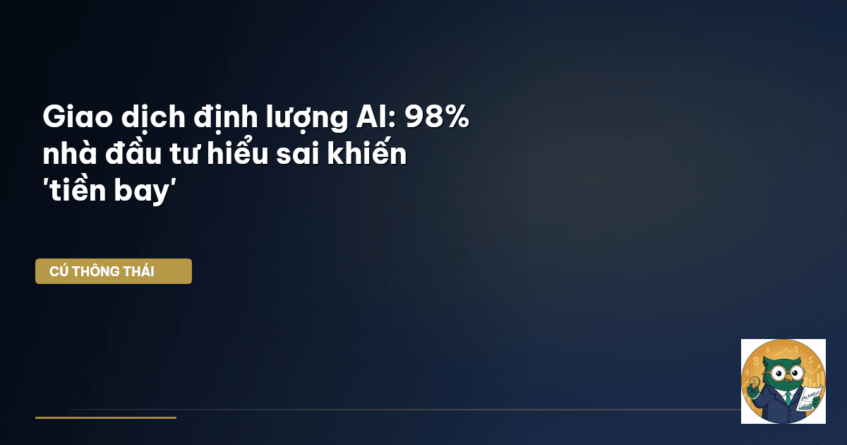 Giao dịch định lượng AI: 98% nhà đầu tư hiểu sai khiến 'tiền bay'