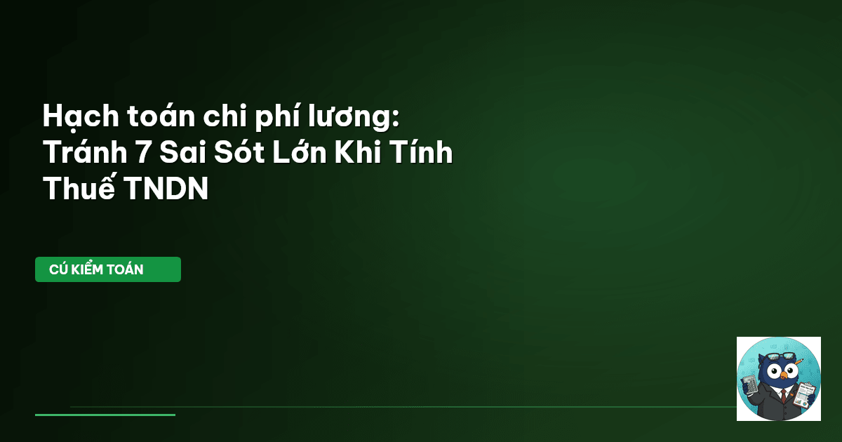 hạch toán chi phí lương