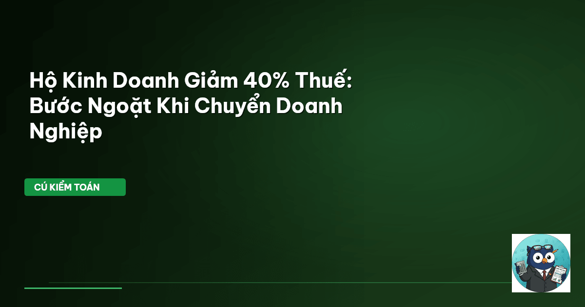 hộ kinh doanh lên doanh nghiệp