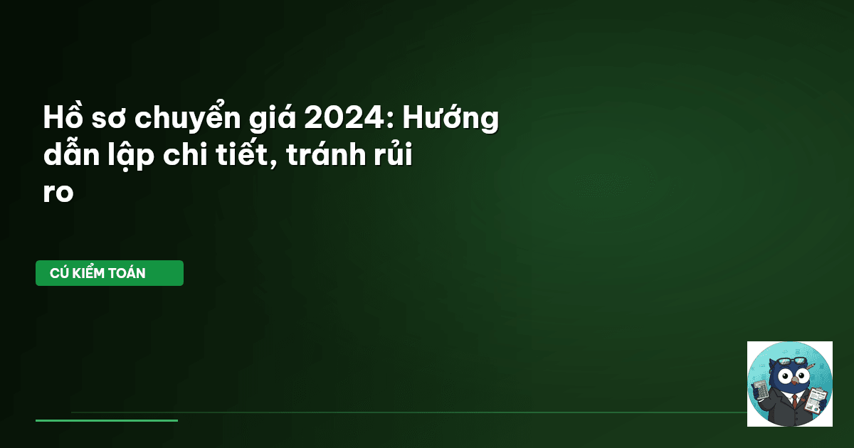 hồ sơ chuyển giá 2024