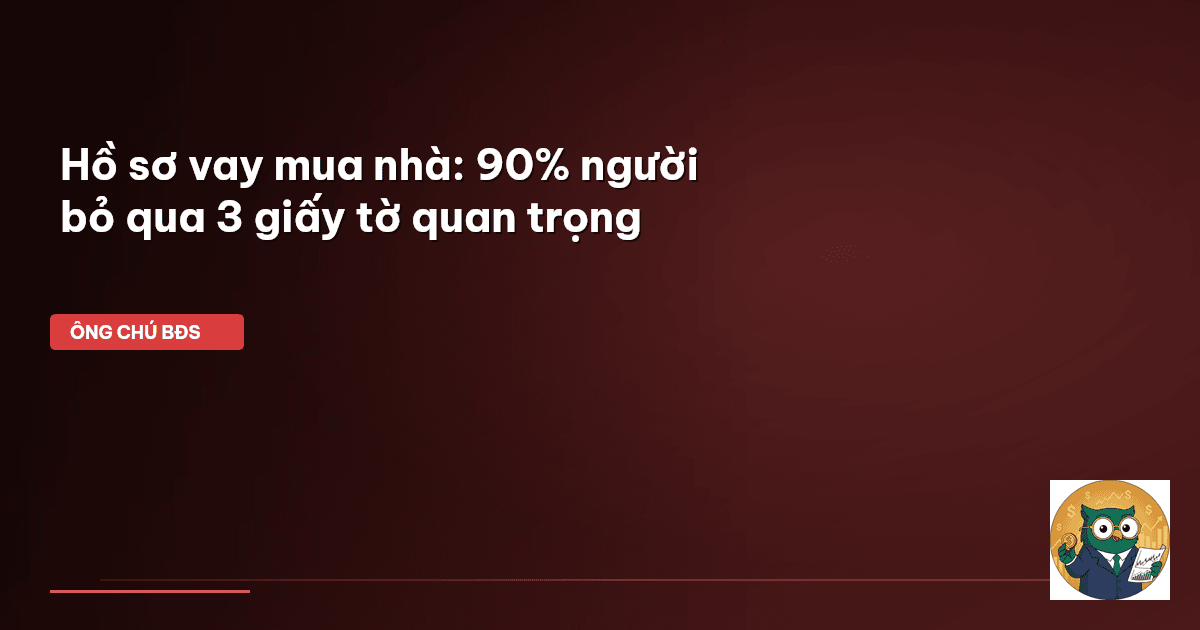 hồ sơ vay mua nhà